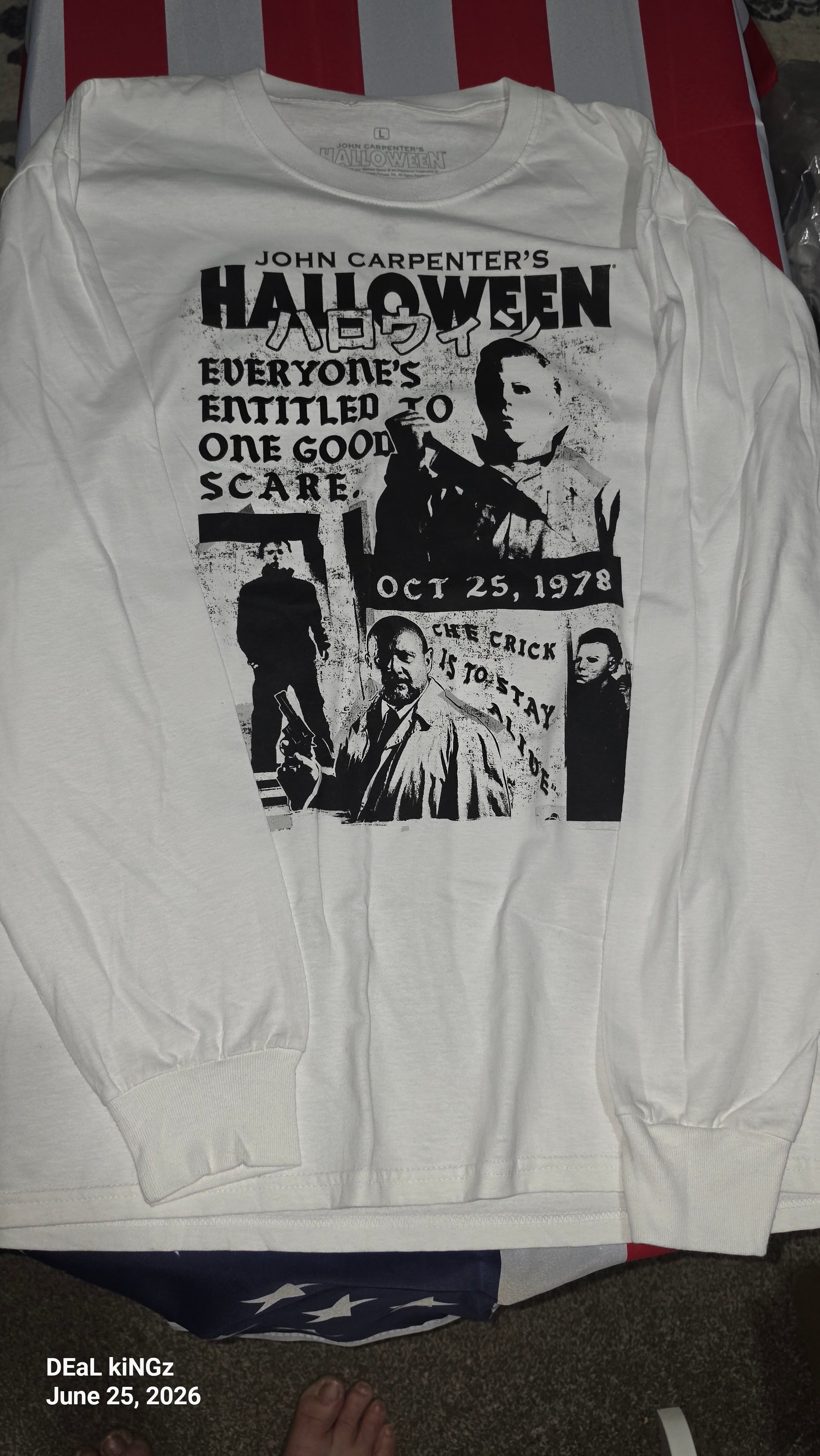 John Carpenter's Halloween Graphic Long Sleeve Tee - White