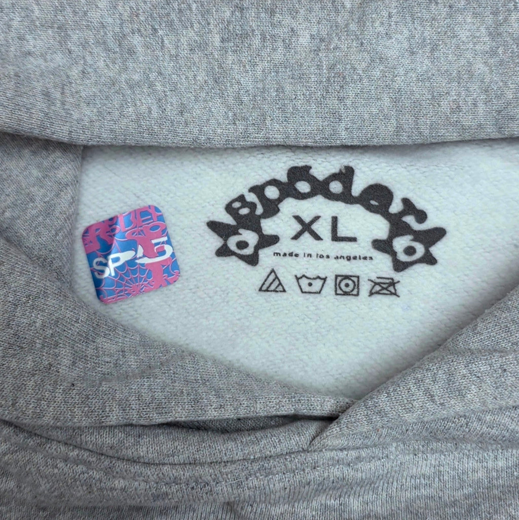 Sp5der OG Web Hoodie in Heather Grey 💯%Authentic