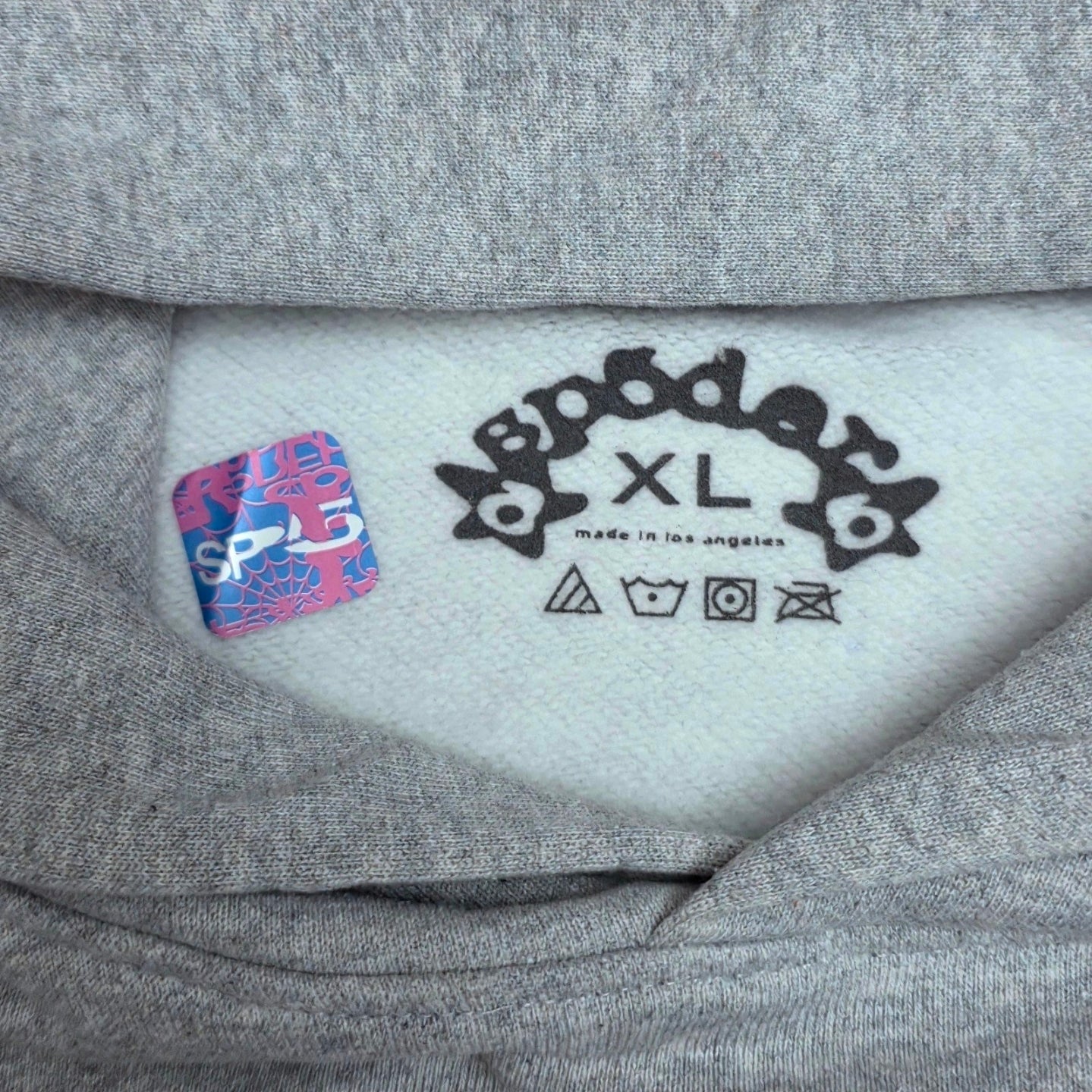 Sp5der OG Web Hoodie in Heather Grey 💯%Authentic