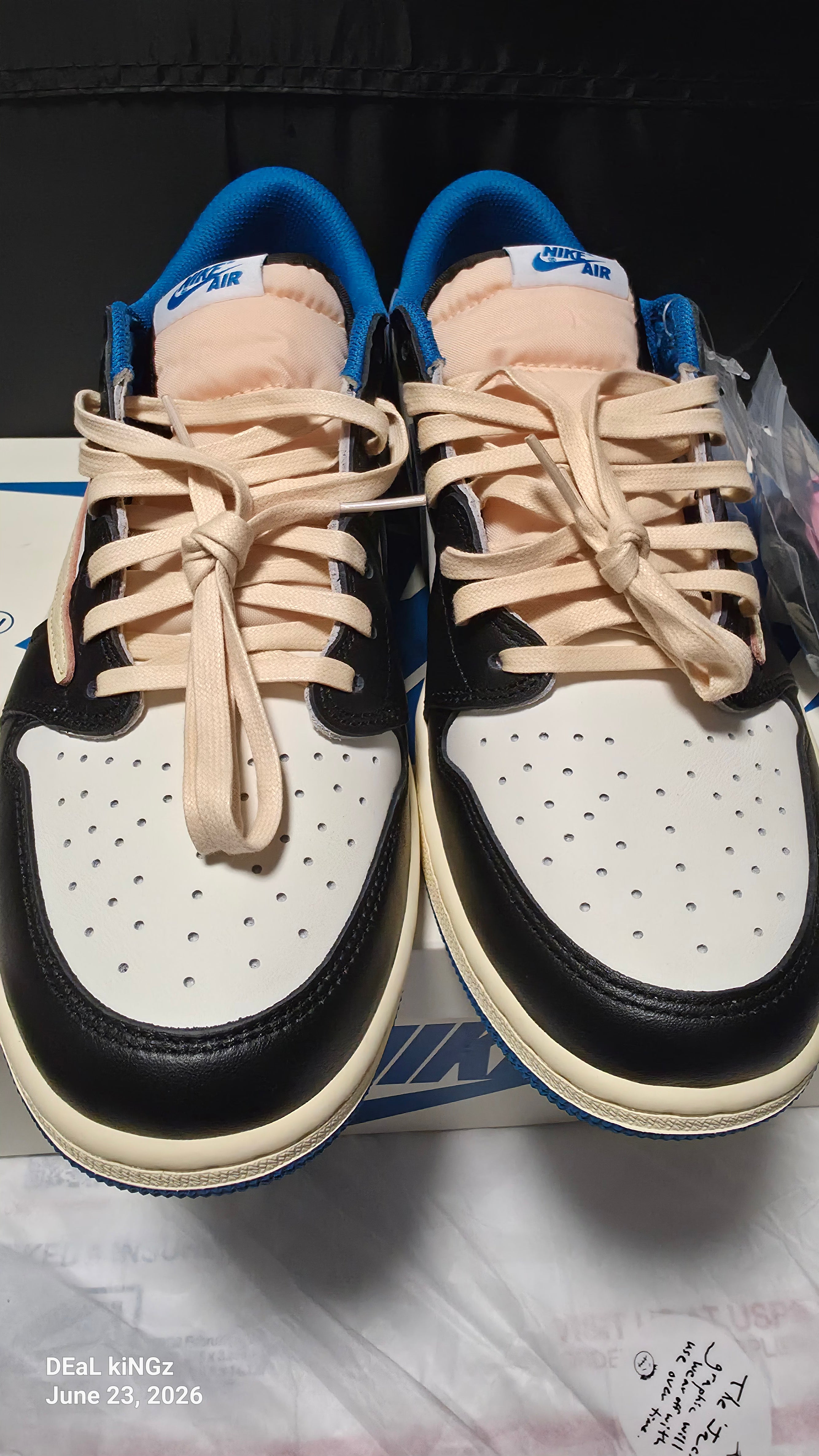 Fragment Design x Travis Scott x Air Jordan 1 Retro Low Men's SIZE -12 (not authenticated)