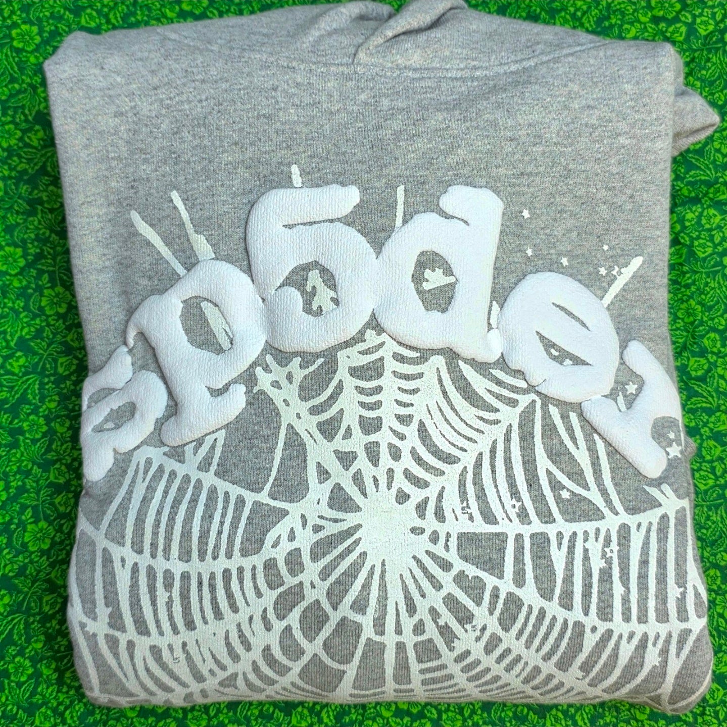 Sp5der OG Web Hoodie in Heather Grey 💯%Authentic