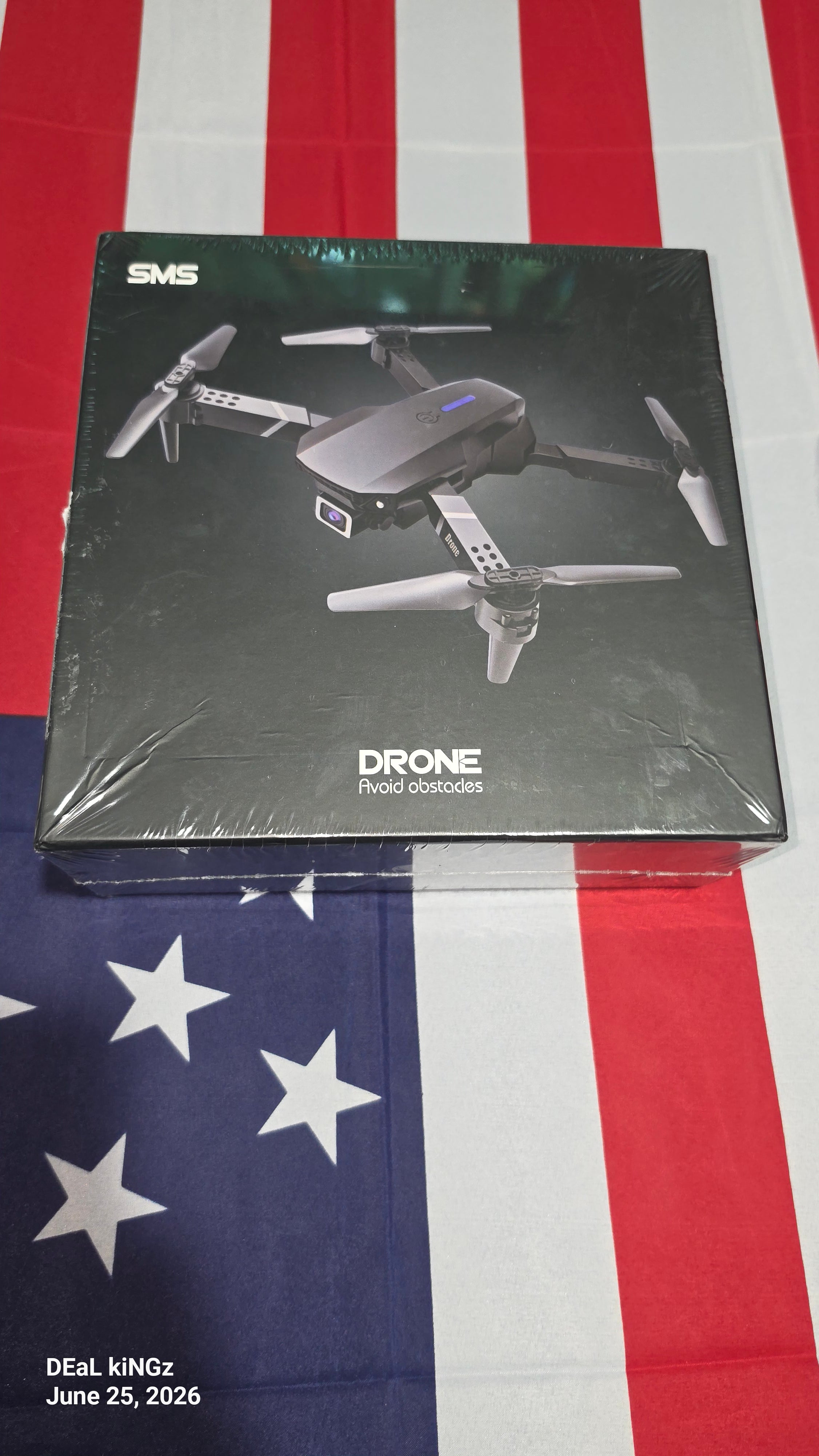 Compact Foldable Black Drone with Camera