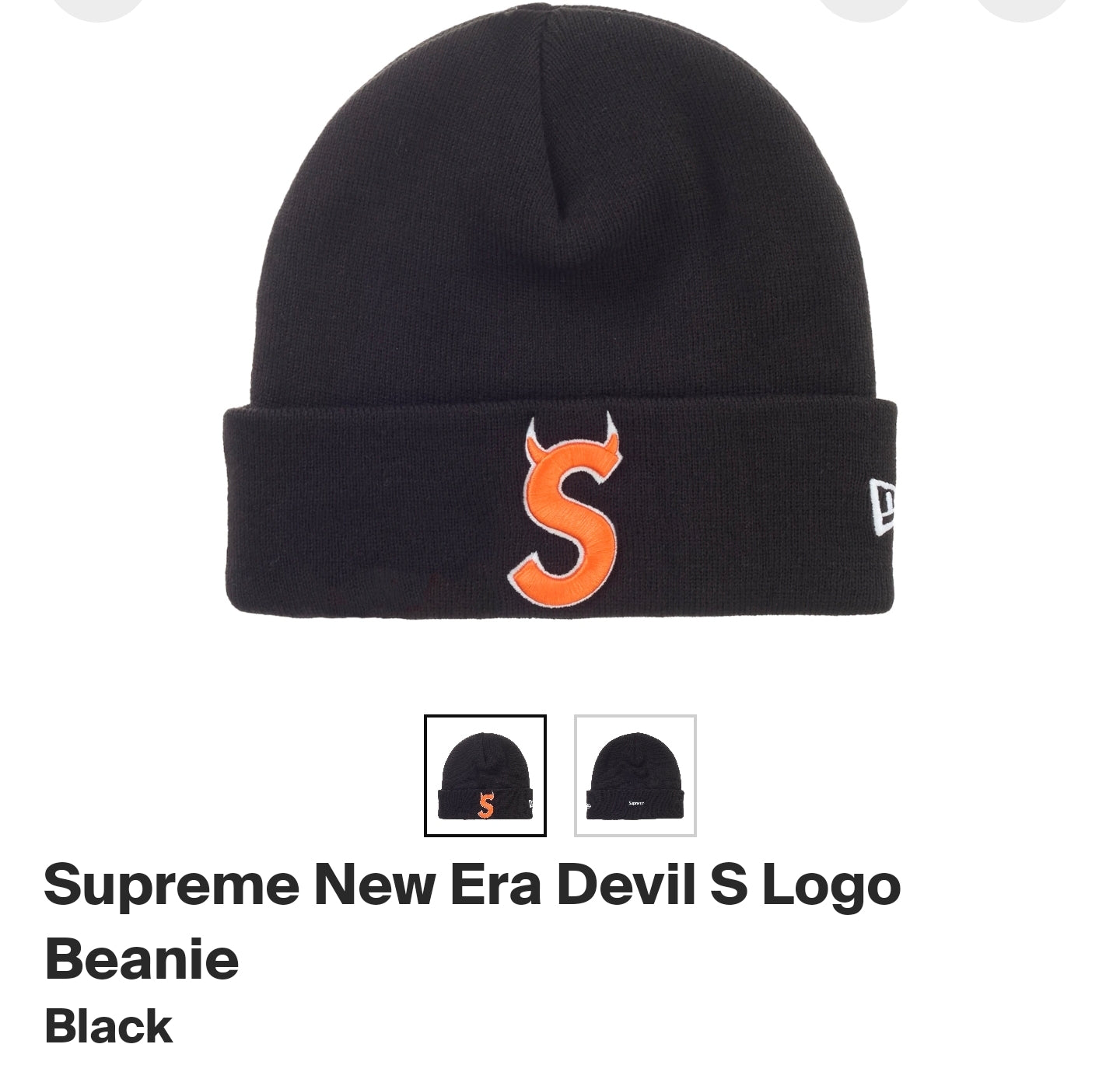 SUPREME X NEW ERA DEVIL S LOGO BEANIE