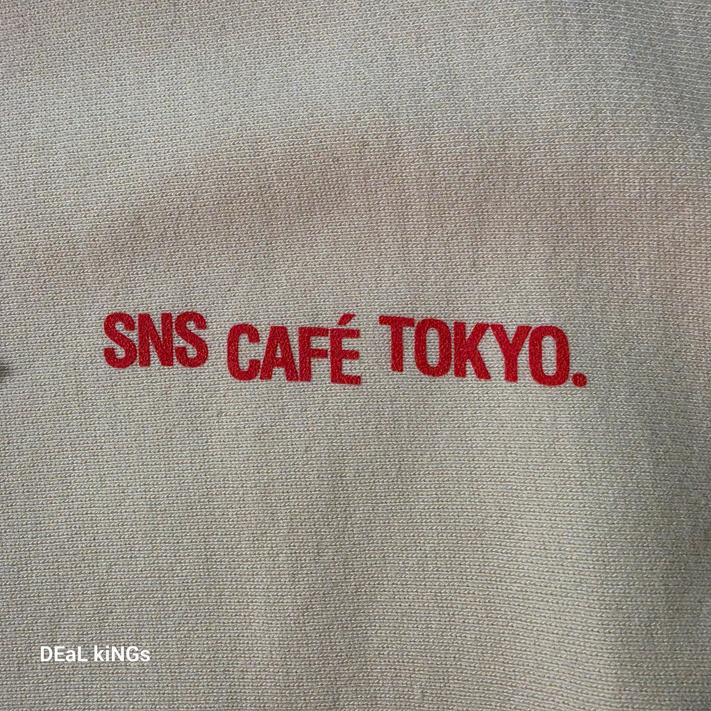off-white SNS Tokyo Café crewneck sweatshirt featuring red graphic text on the back BRAND NEW 💯% AUTHENTIC