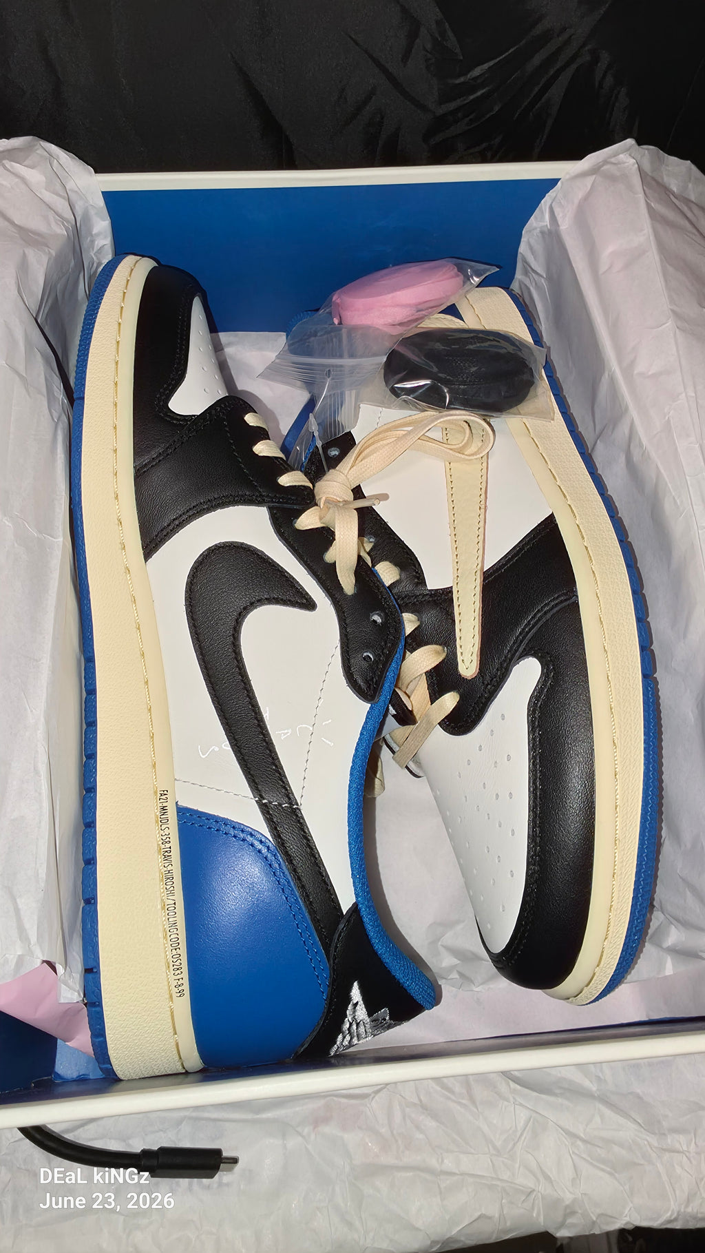 Fragment Design x Travis Scott x Air Jordan 1 Retro Low Men's SIZE -12 (not authenticated)