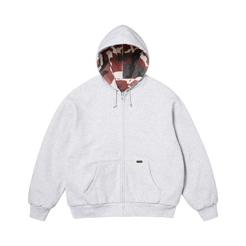 Supreme Reversible Work Zip Up Hooded Sweatshirt Ash Grey XL FW25 New