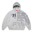 Supreme League Champs Zip Up Hooded Sweatshirt FW25 Heather Grey XL New