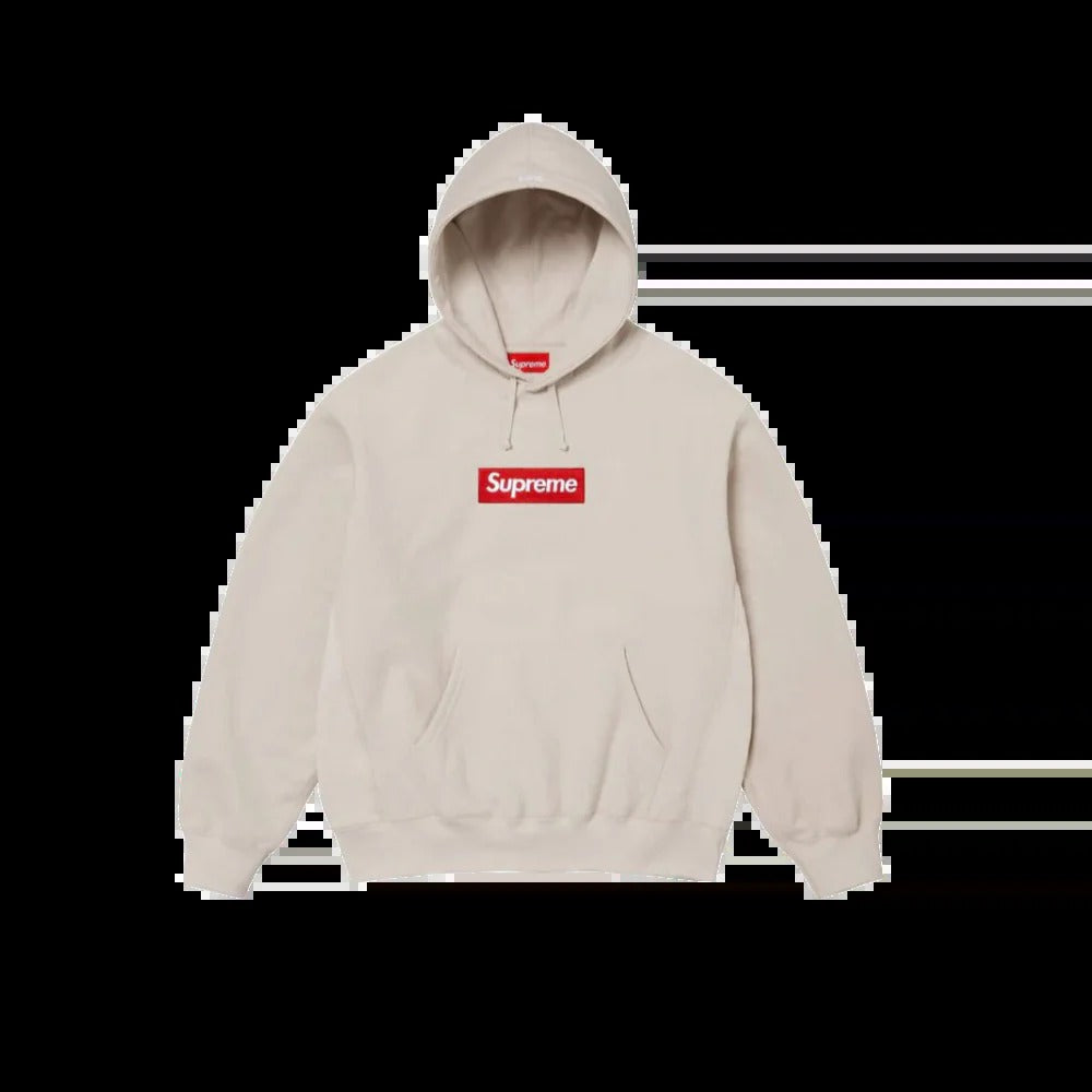 Supreme Box Logo Hooded Sweatshirt FW24 Stone L New